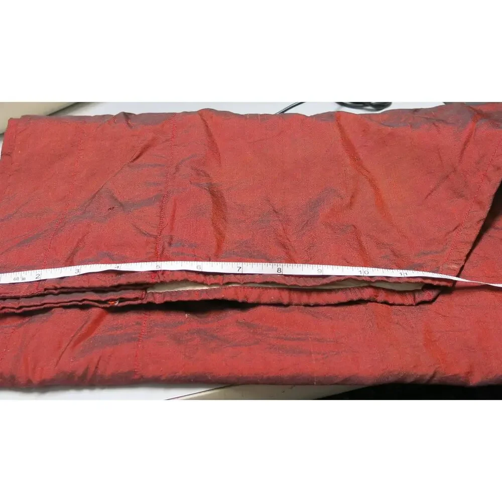 Vintage APRIL CORNELL Curtain Valence Swag Panel Pocket Rod Silk Blend Lined Red